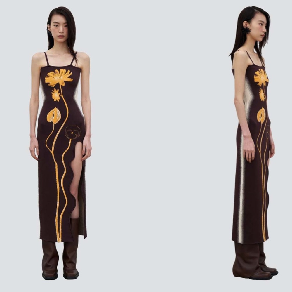 PH5 IRIS FLOWER PRINT MAXI TANK DRESS